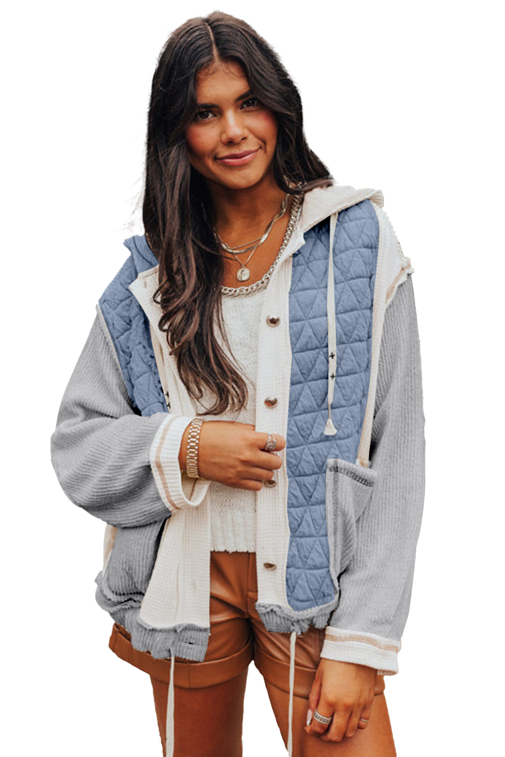 Patchwork Hooded Jacket