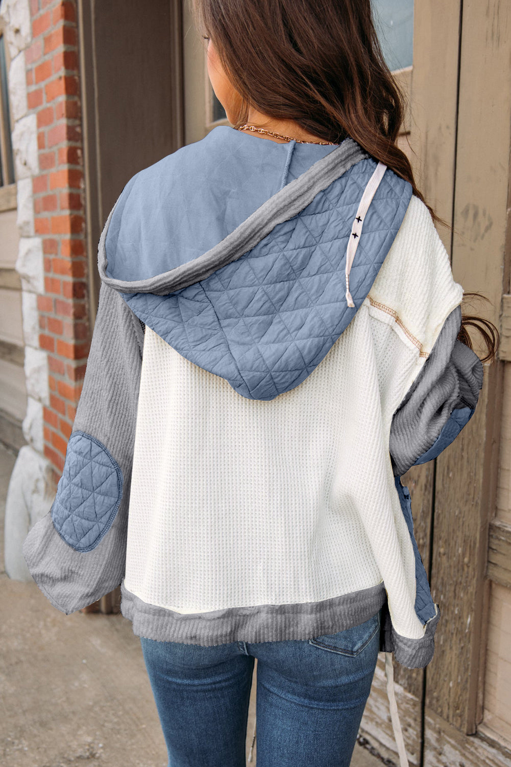 Patchwork Hooded Jacket