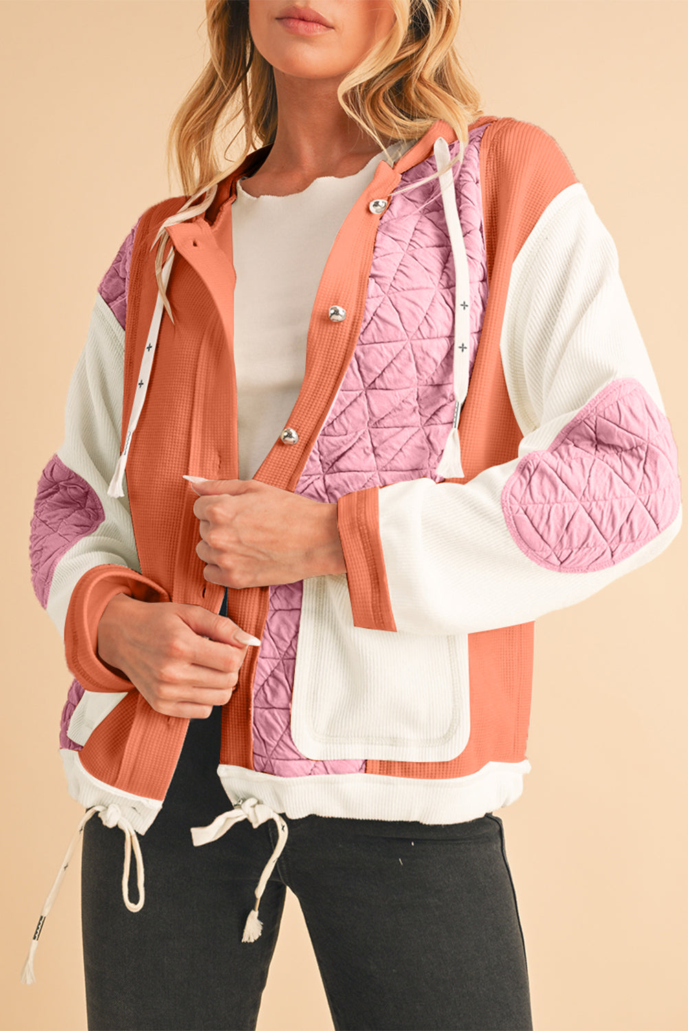 Patchwork Hooded Jacket