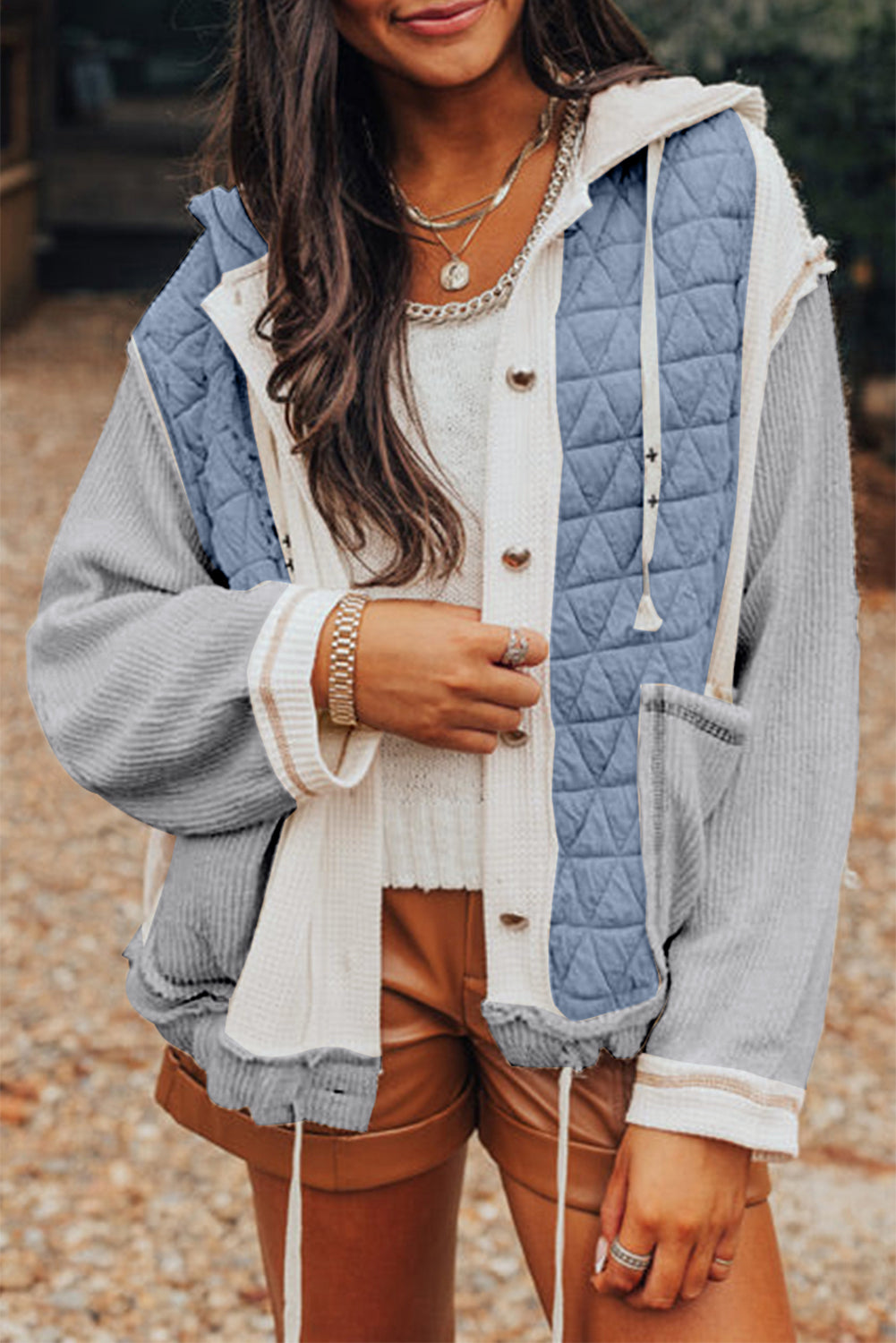 Patchwork Hooded Jacket