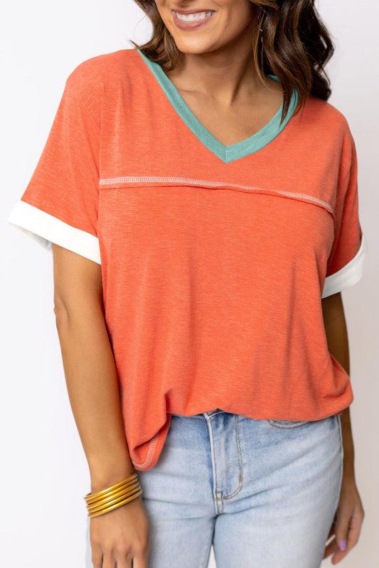 Contrast Trim Tee