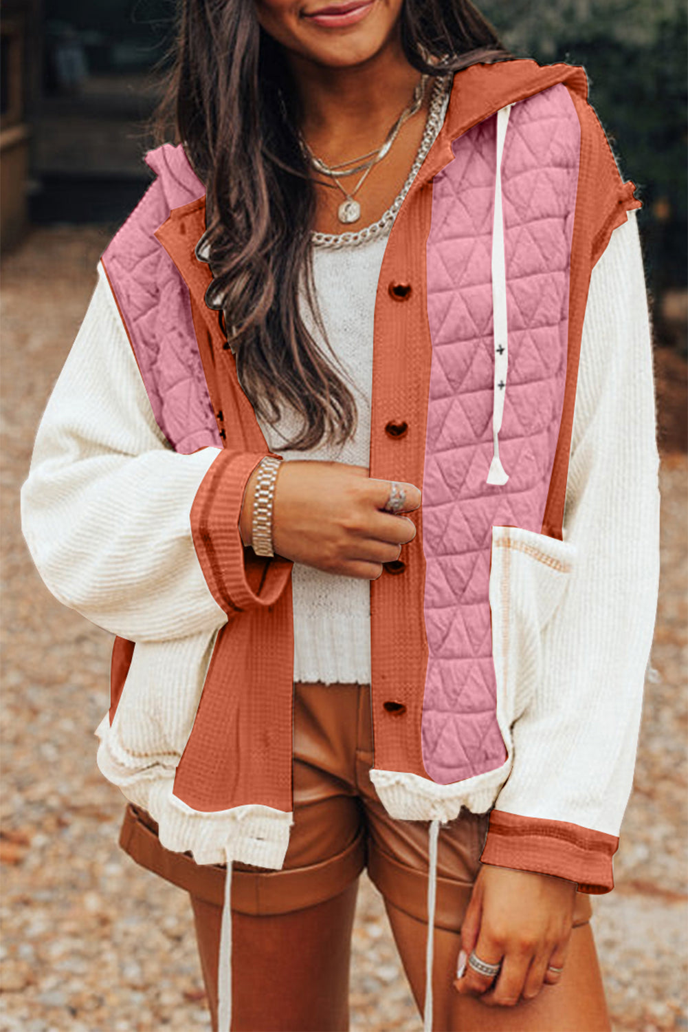 Patchwork Hooded Jacket