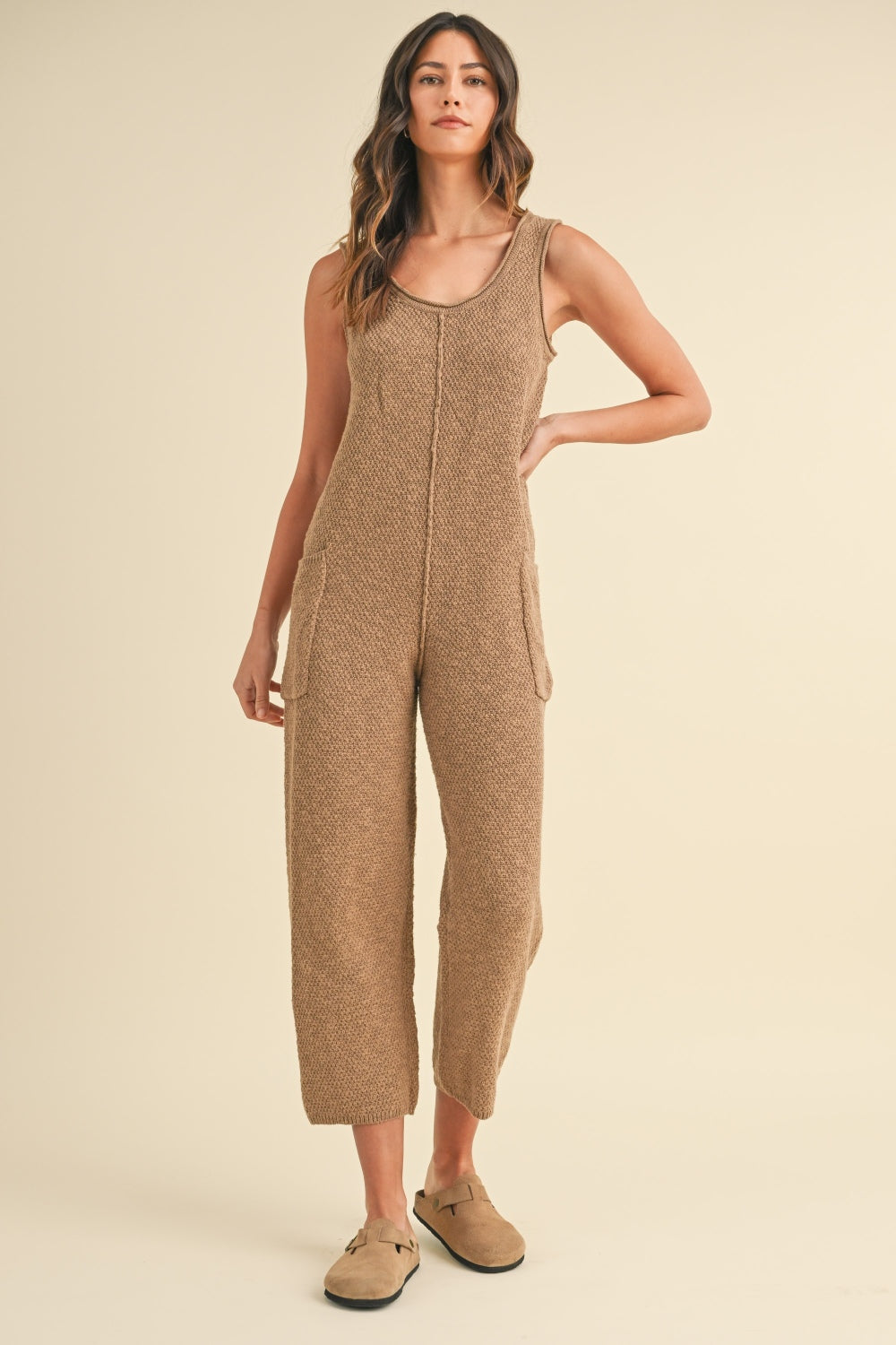 Knit Crop Jumpsuit