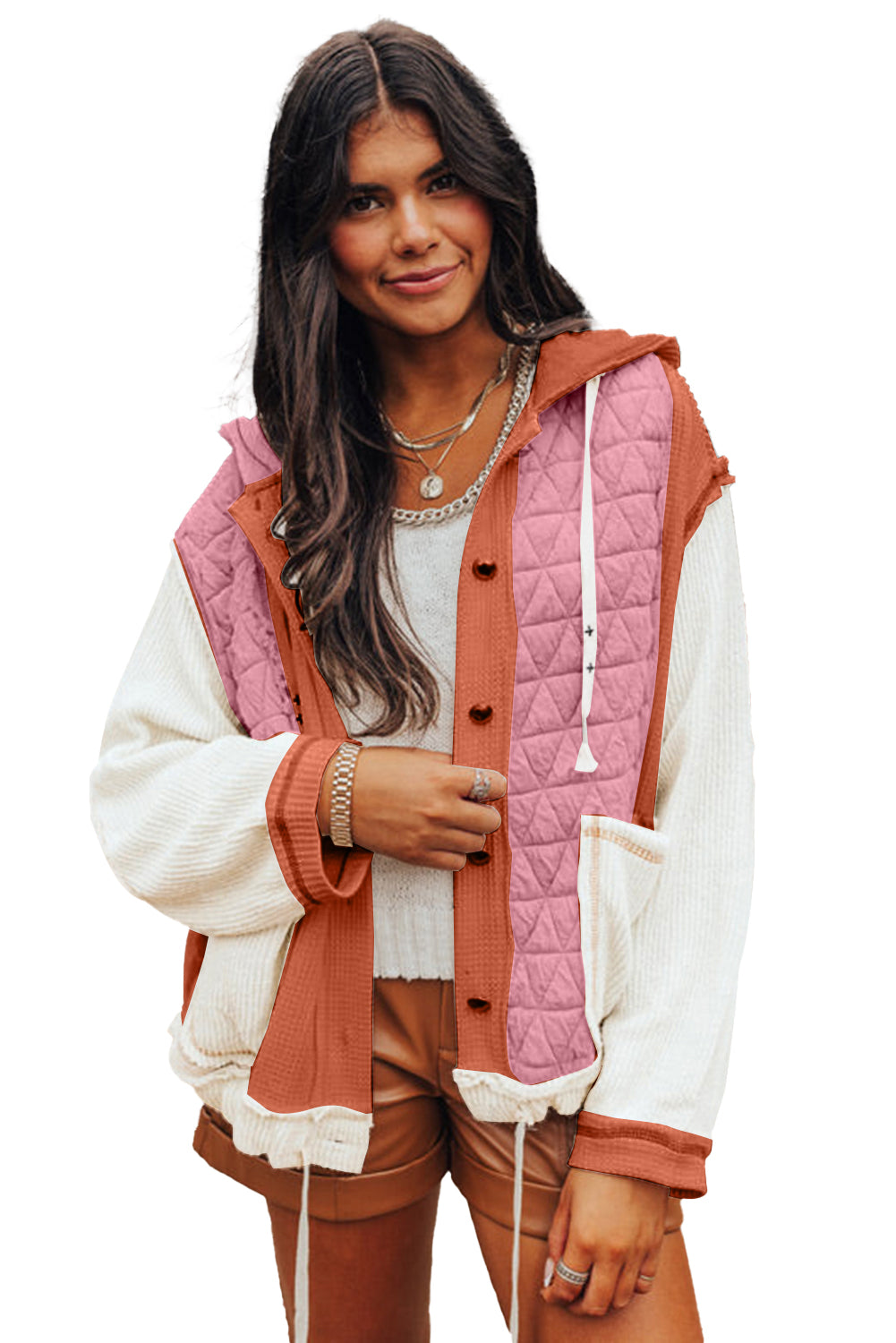 Patchwork Hooded Jacket