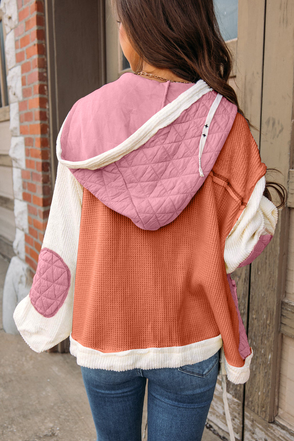 Patchwork Hooded Jacket