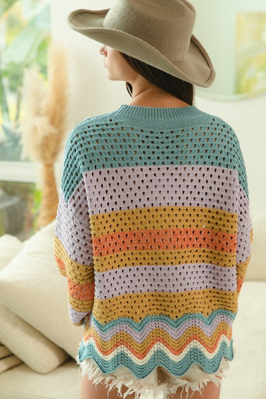 Wavy Hem Sweater